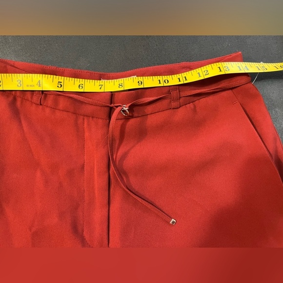 H&M Womens Rusty Red Straight High Waist Dress Pants Carrier Office Size 6 - Picture 7 of 11
